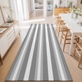 thumbnail image 3 of Hallway Runner Rug 2'x6', Grey Stripe Kitchen Runner Rugs Non-Slip Carpet Mats, Minimalist Farmhouse Striped Bedside Rugs Runners Washable Floor Carpet for Bathroom Laundry Room, 3 of 8