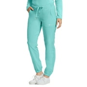White Cross Fit Jogger Scrub Pant, Moonlight Jade, Large