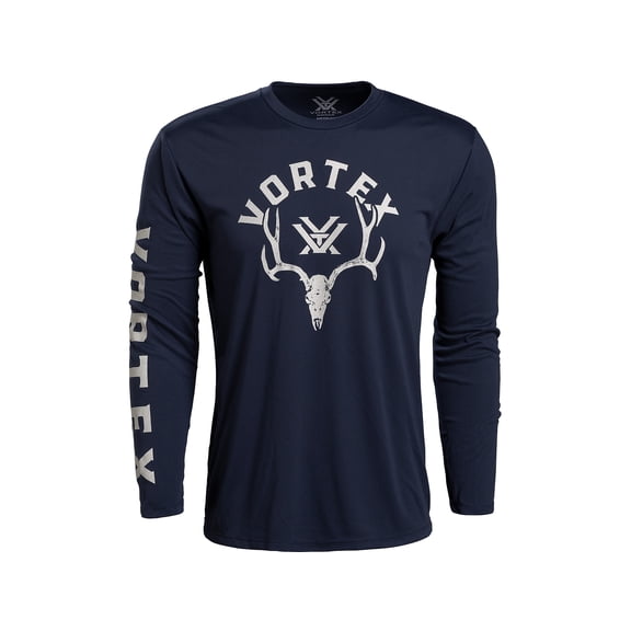 Vortex Optics Men's Antler Envy Long Sleeve Crew Neck T Shirt Navy Heather XL