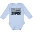 thumbnail image 3 of Inktastic Parkinson's Awareness Gray Ribbons and Flag Boys or Girls Long Sleeve Baby Bodysuit, 3 of 5