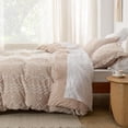 thumbnail image 3 of Housse de Couette Grand - Housse de Couette Tuftée Teinte Cationique, 3 Pcs Shabby Chic Boho, 3 of 7