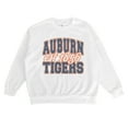 thumbnail image 5 of Women's Gameday Couture White Auburn Tigers Oversized Faded Formation Premium Fleece Sweatshirt, 5 of 5