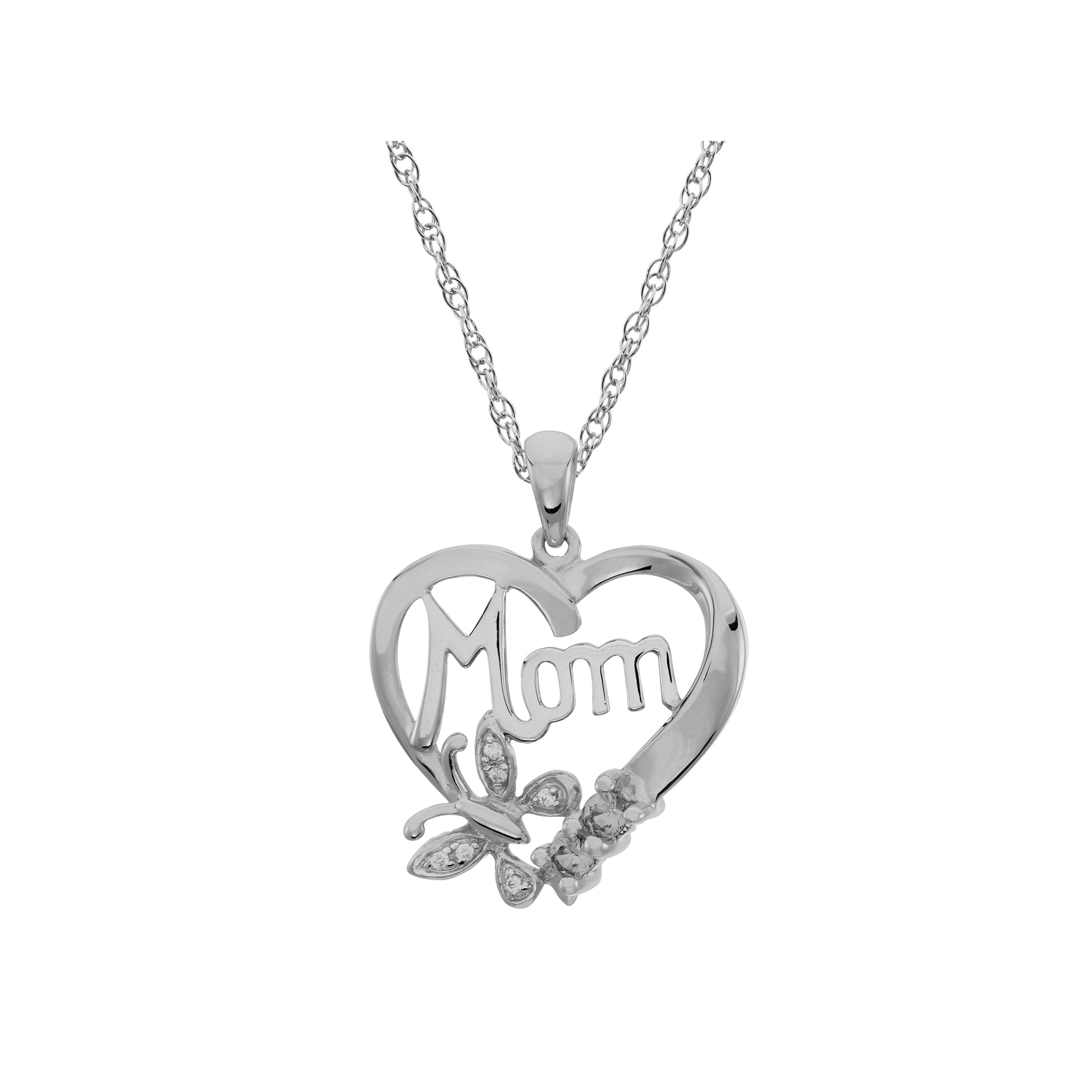 Personalized Family Jewelry Mother's Blessing Pendant, 18 available in Sterling Silver, Gold over Silver, 10K Yellow or White Gold