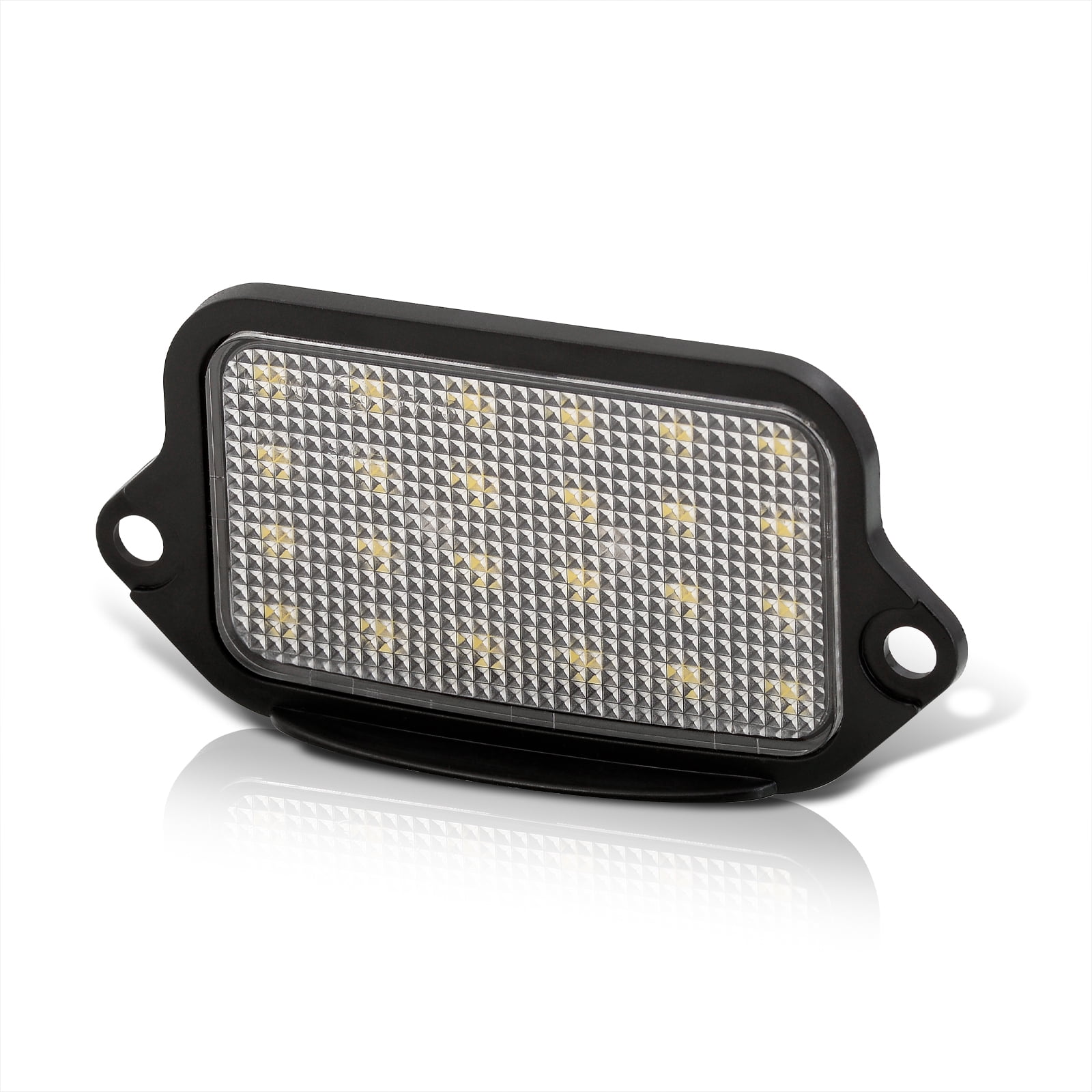 AJP Distributors Clear Lens Bright White SMD LED Rear Bumper License Plate Light Tag Lamp Bulb Assembly Upgrade Compatible/Replacement For Ford Mustang S197 GT 2005 2006 2007 2008 2009 05 06 07 08 09