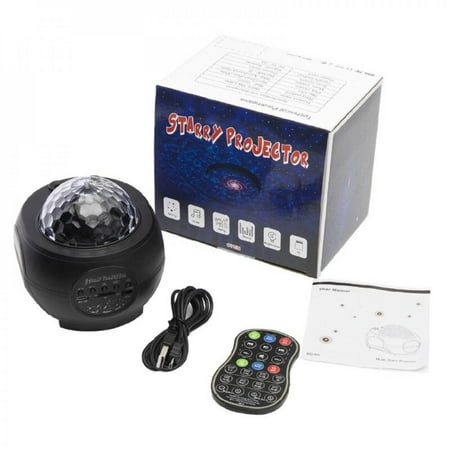 

6 Colors Ocean Waving Light Stars Sky Projector LED Nebula Cloud Night Light 360 Degree Rotation Night Lamp Bluetooth Music