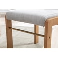 thumbnail image 3 of Guyou Farmhouse Dining Chair Set of 2, Linen Upholstered Kitchen Chair with Adjustable Back, Wooden Armless Accent Side Chair, Grey, 3 of 7