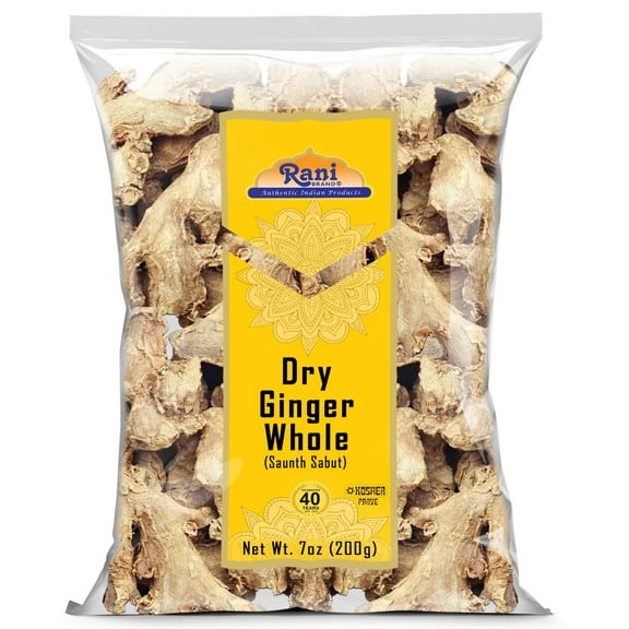 Rani Ginger (Adarak Sabut) Whole, Spice 7oz (200g) ~ All Natural | Vegan | Gluten Friendly | NON-GMO | Kosher | Indian Origin