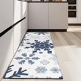 thumbnail image 4 of Blue Christmas Snowflake Pattern Kitchen Rug Mat,Kitchen Runner Rugs Non Skid Washable,Decorative Kitchen Floor Mats for Kitchen,Sink,Laundry,17"X47", 4 of 5
