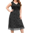 thumbnail image 2 of Fankiway Robe de Mode pour Femme à Col en V Décontractée Sans Manches Unie Style Grenadine Robe de Cocktail Robes d'Été de Plage pour Femmes Grande Taille Robes pour Femmes, 2 of 8