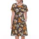 thumbnail image 1 of Balery Cute Lion Tiger Vestidos sueltos de manga corta para mujer, vestidos de verano 2025, vestidos casuales de corte A con vuelo., 1 of 6