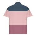 thumbnail image 4 of Men's Polo Shirts Short Sleeve 2025 Casual Polo T Shirt Color Block Slim Fit Summer Collared Golf Shirts, 4 of 5