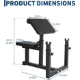 thumbnail image 2 of YUSAZENS Compact Preacher Curl Bench Solid Iron Frame Indoor Arm Muscle Training Fitness Workout Stool Black, 2 of 6