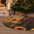 thumbnail image 5 of KLL 48" Christmas Tree Skirt Vintage Cute Corgi Sunflower Xmas Tree Skirts Mat for New Year Xmas Holiday Party Indoor Outdoor Home Decoration, 5 of 5
