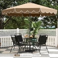 thumbnail image 2 of Spaco 10 Feet Patio Umbrella Outdoor Market Umbrella with Crank Tilt Adjustment, Outdoor Shade, Brown, 2 of 13