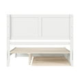 thumbnail image 3 of Clayton Queen Wood Platform Bed with Panel Footboard & Twin XL Trundle in White, 3 of 5