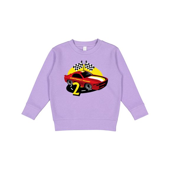 Inktastic Race Car 2nd Birthday Toddler Sweatshirt