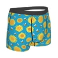 thumbnail image 2 of KLL Bee Sunflower Men's Cotton Boxer Briefs Underwear-Medium, 2 of 8