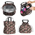 thumbnail image 2 of Pioneer Flower Drawstring Lunch Bag Women - Drawstring Lunch Bag Insulated for Work Office - Stain-Resistant Large Lunchbags for Women with Multi-Pockets, 2 of 6