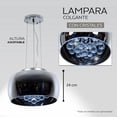 thumbnail image 2 of Lampara Colgante De Cristal dorada Iluminacion Luz Vic, 2 of 5