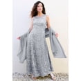thumbnail image 4 of Roaman's Women's Plus Size Plus-Size Allover Lace Embellished Shawl Gown, 4 of 5
