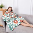 thumbnail image 5 of Oversized Wearable Blanket Hoodie,Pioneer Flower Floral Print Pattern Sherpa Blanket Hoodie with Super Pockets,Super Warm Fuzzy Pullover for Women & Men, 5 of 6