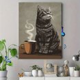 thumbnail image 4 of Qisvanset Cat Coffee Canvas Wall Art Print 15.75x11.81 Inches, 4 of 8