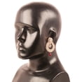 thumbnail image 2 of Sunsoul by Touchstone Indian Bollywood Rich Beautiful Studded Look White Rhinestone Red Drop Chaand Moon Designer Jewelry Earrings In Antique Gold Tone For Women., 2 of 7