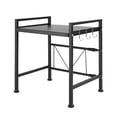 thumbnail image 6 of DENEST 2 Tiers Microwave Oven Rack Stand Retractable Kitchen Counter Storage Stainless steel Black, 6 of 11