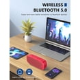 thumbnail image 4 of Altavoz Bluetooth LENRUE inalámbrico portátil con 12 horas de reproducción, color rojo, 4 of 6