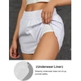 thumbnail image 3 of Women's Quick-Dry Running Shorts Workout Sport Layer Active Shorts with Pockets 1.75", 3 of 5