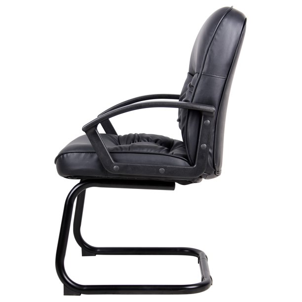 Boss Office Products Black Mid Back Guest Reception Waiting Room Chair