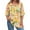 Yellow, variant on Mlqidk Womens Plus Size Summer Tops 4x-5x Sexy V Neck Shirts Floral Graphic T-Shirt 3/4 Sleeve Tunics Shirts Loose Casual Tunic Tops Blue L