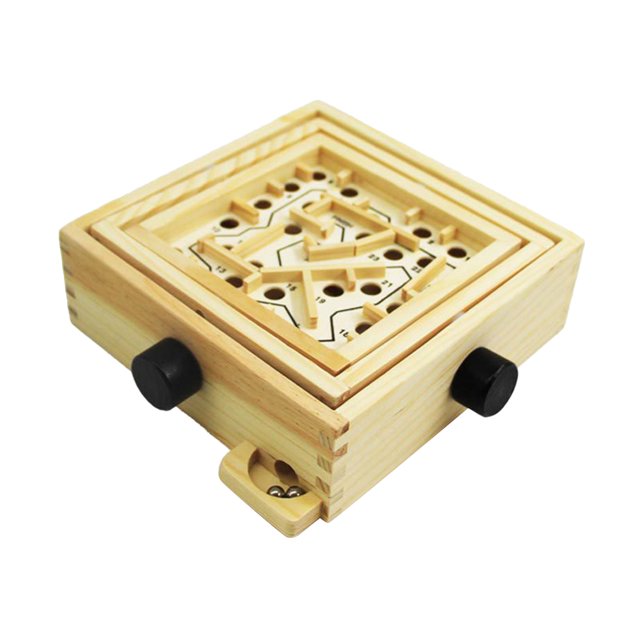 1 Pce Mini Jeu de Casse-Tête en Bois Labyrinthe Jouet Intellectuel pour Enfants