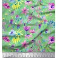 thumbnail image 1 of Soimoi Cotton Duck Fabric Flower Watercolor Print Sewing Fabric Yard 56 Inch Wide, 1 of 3
