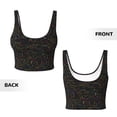 thumbnail image 5 of Fotbe Doodle Dinosaur Pattern Womens' Sports Bra Longline Wirefree Padded with Medium Support Sports Moisture-Wicking Workou Vest,Tank Top-, 5 of 7