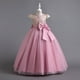 thumbnail image 2 of Vestido de niña Vestido de novia sin mangas con lentejuelas para niñas de talla mediana y grande Vestido de niña de flores Vestido de princesa de actuación Vestido largo hasta el suelo, 2 of 5
