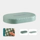 thumbnail image 4 of Bandejas de cubitos de hielo de plástico verde con tapa para congelador | Moldes de cubitos de hielo fáciles de desmoldar para cócteles, café y bebidas | Sin BPA, aptas para lavavajillas, para el, 4 of 7