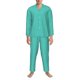 thumbnail image 3 of Balery Teal Turquoise Pijama para Hombre de Dos Piezas con Manga Larga, Conjunto de Dormir y Descanso Suave con Bolsillos-XX-Large, 3 of 7
