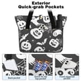 thumbnail image 2 of Tote Bag for Women - Halloween Silhouette Icons Pattern Shoulder Bag - Large Utility Work Duffle Bag with Zipper Handbag for Travel, Work, Sprots, 2 of 5