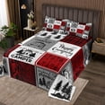 thumbnail image 2 of YST Camper King Quilt Sets Rv Camping Bedspread Set Rustic Buffalo Plaid Coverlet Set Camper Accessories For Travel Trailers Bunk Country Camping Bedding Set Red Black Grey, 2 of 5