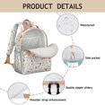 thumbnail image 4 of Floral student backpack, lightweight, waterproof, multiple compartments, perfect for school or gifting occasions., 4 of 6