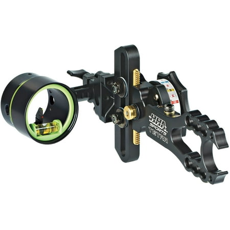 HHA Sports Tetra RYZ 2519 2 Pin Bow Sight with Scope .019 Pin Diameter Right Hand Black