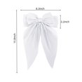 thumbnail image 4 of LQQBOX 3Pcs Hair Bow Clips for Women Girls Silky Satin Bow Hair Clips Hair Ribbon with Long Tail Cute Oversized Hair Clips Soft Big Hair Barrettes Hair Accessories (White Black Pink), 4 of 7