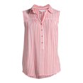 thumbnail image 4 of Time and Tru Women's Sleeveless Henley Popover Top, 4 of 6