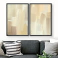 thumbnail image 3 of IDEA4WALL Framed Canvas Print Wall Art Set Tan Paint Stroke Collage Landscape Digital Art Decor Retro Pastel Abstract Artwork Contemporary for Living Room, Bedroom, Office - Black 16"x24"x2, 3 of 5