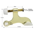 thumbnail image 2 of Rok Hardware Heavy Duty Hinge Pin Door Stop, Brass, 2 of 5