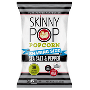 SkinnyPop Gluten-Free Sea Salt & Black Pepper Popcorn, 6.7 oz Sharing-Size Bag