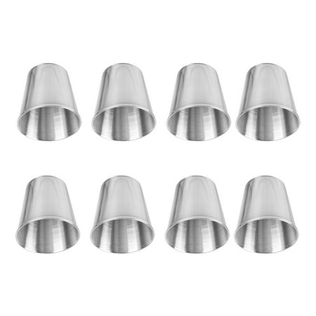 

Raindrops 6Pcs Cups for Kitchen Stainless Steel Small Tumblers 4.00X4.00X4.00in Silver