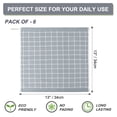 thumbnail image 4 of PiccoCasa 6PCS Cotton Kitchen Tea Clean Towel Set Classic Plaid Grey 13.4x13.4in, 4 of 7