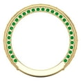thumbnail image 5 of 1.44 ctw Wedding Band for Women - 14K Yellow Gold Simulated Emerald Stackable Eternity Ring, 5 of 6